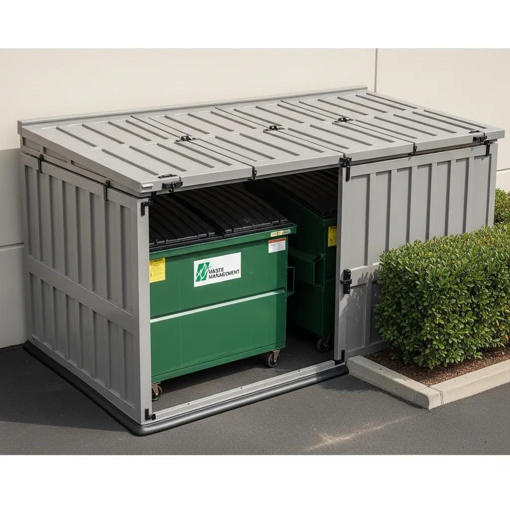 Dumpster enclosure reducing pests and odors for businesses
